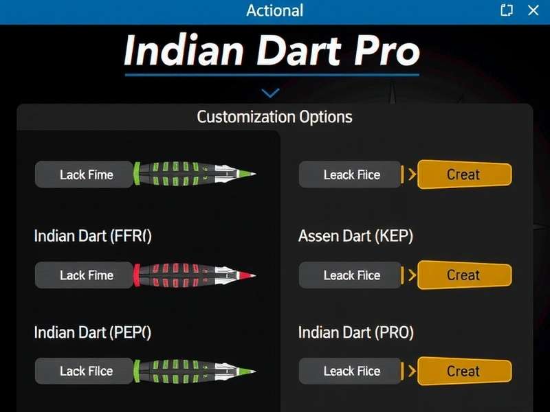 Indian Dart Pro Customization Options